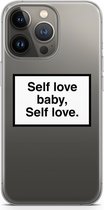 Case Company® - iPhone 13 Pro hoesje - Self love - Soft Cover Telefoonhoesje - Bescherming aan alle Kanten en Schermrand