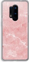 Case Company® - OnePlus 8 Pro hoesje - Roze marmer - Soft Cover Telefoonhoesje - Bescherming aan alle Kanten en Schermrand