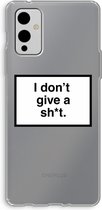Case Company® - OnePlus 9 hoesje - Don't give a shit - Soft Cover Telefoonhoesje - Bescherming aan alle Kanten en Schermrand