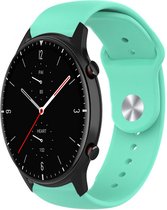 Siliconen Smartwatch bandje - Geschikt voor Strap-it Amazfit GTR 2 sport band - aqua - GTR 2 - 22mm - Strap-it Horlogeband / Polsband / Armband