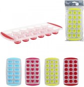 Ijsblokjeshouder - ijsblokjesvorm - set van 4 - gemakkelijk uitdrukbaar - 72 ijsblokjes - ijsblokmaker - ijsvormpjes - BPA vrij