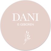 Geboorte raamsticker twig beige Ø 40 cm / Ja graag