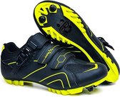 RAMBUX® - Fietsschoenen - MTB Schoenen Heren & Dames - Zwart Geel - SPD Zool - Wielrenschoenen - Klikschoenen - Mountainbike - Racefiets - Maat 44