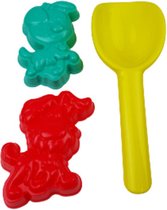 Strandspeelgoed set Woezel en Pip - Geel / Multicolor - Kunststof - 3 Stuks - Vanaf 18 maanden - Strand - Speelgoed - Schep - Zandkasteel - Zomer - Zomerspeelgoed