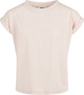 Urban Classics - Organic Extended Shoulder Kinder T-shirt - Kids 158 - Roze