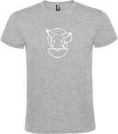 Grijs T-shirt ‘Pikachu in Pokeball’ Wit Maat XS