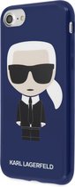 iPhone SE (2020)/8/7/6s/6 Backcase hoesje - Karl Lagerfeld - Effen Blauw - TPU (Zacht)