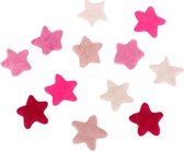 Vilten slinger sterren roze - 7cm - 150cm lang