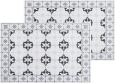 Set van 4x stuks placemats mozaiek - vinyl - 45 x 30 cm - Onderleggers