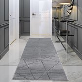 Magic Floor - Tapijt - Vloerkleed - PERA 0402A - Grijs - Polyester - (230x160cm)