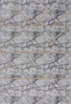 Magic Floor - Tapijt - Woonkamer - Vloerkleed Pera 0201A - Grijs - Polyester - (230x160cm)