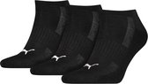 Puma 3-Paar Sneaker sokken met zachte badstof zool - 38 - Zwart.