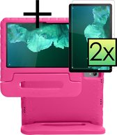 Lenovo Tab P11 Hoes Kindvriendelijke Kids Case Hoesje Met 2x Screenprotector - Roze