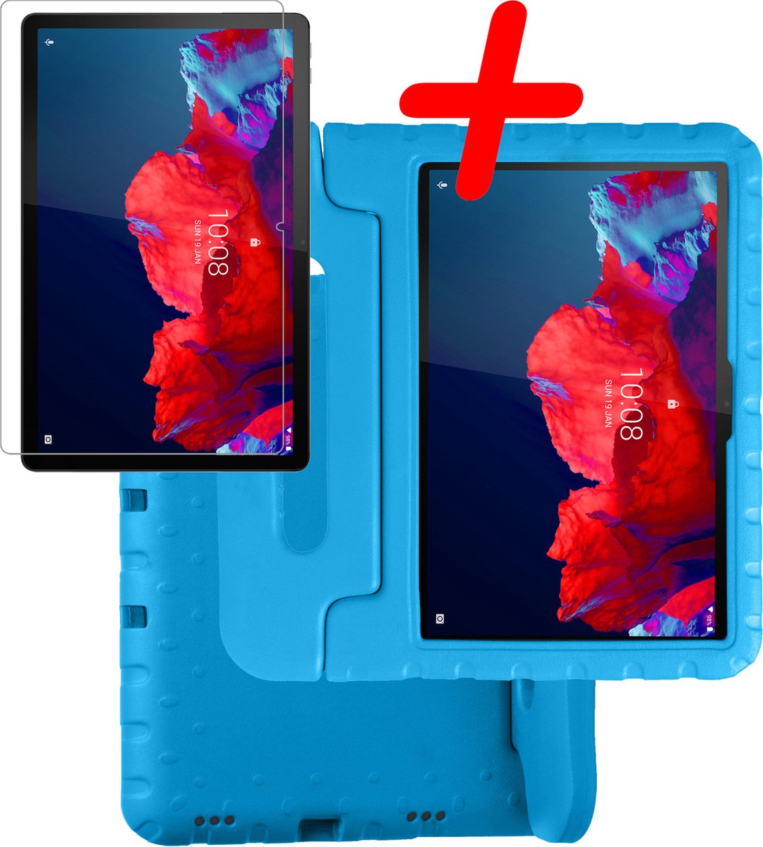 Hoesje Geschikt voor Lenovo Tab P11 Hoesje Kinder Hoes Shockproof Cover Met Screenprotector - Kindvriendelijke Hoesje Geschikt voor Lenovo Tab P11 Hoes Kids Case - Blauw