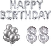 88 jaar Verjaardag Versiering Ballon Pakket Zilver