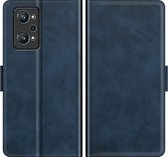 Realme GT Neo2 Hoesje - Mobigear - Slim Magnet Serie - Kunstlederen Bookcase - Blauw - Hoesje Geschikt Voor Realme GT Neo2