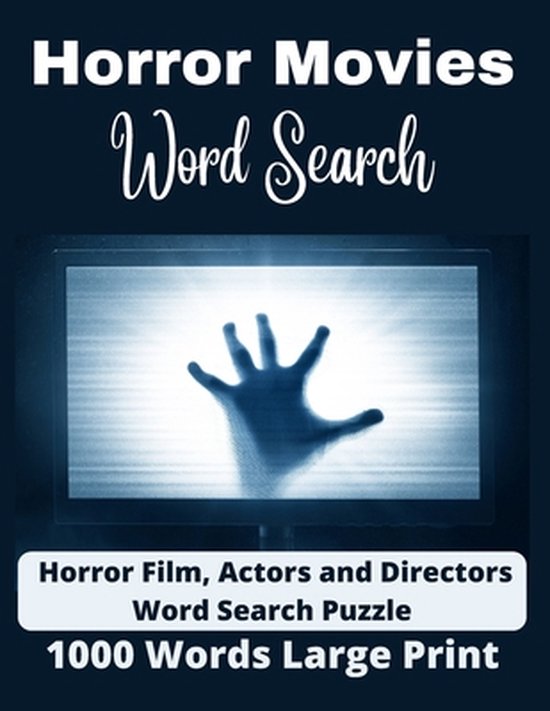 Horror Movies Word Search 1000+ Words Large Print Word Search Of