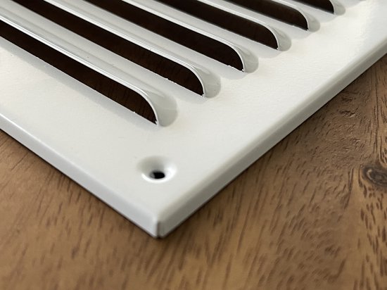 TQ4U Grille de ventilation - Grille à ailettes - 245 x 200 mm - Aluminium - Laqué Wit