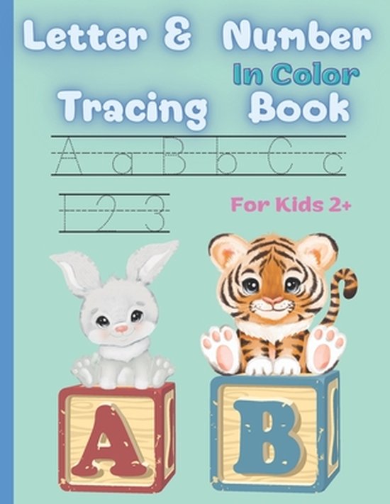 Letter and Number Tracing Workbook for Kids in Color: Handwriting ...