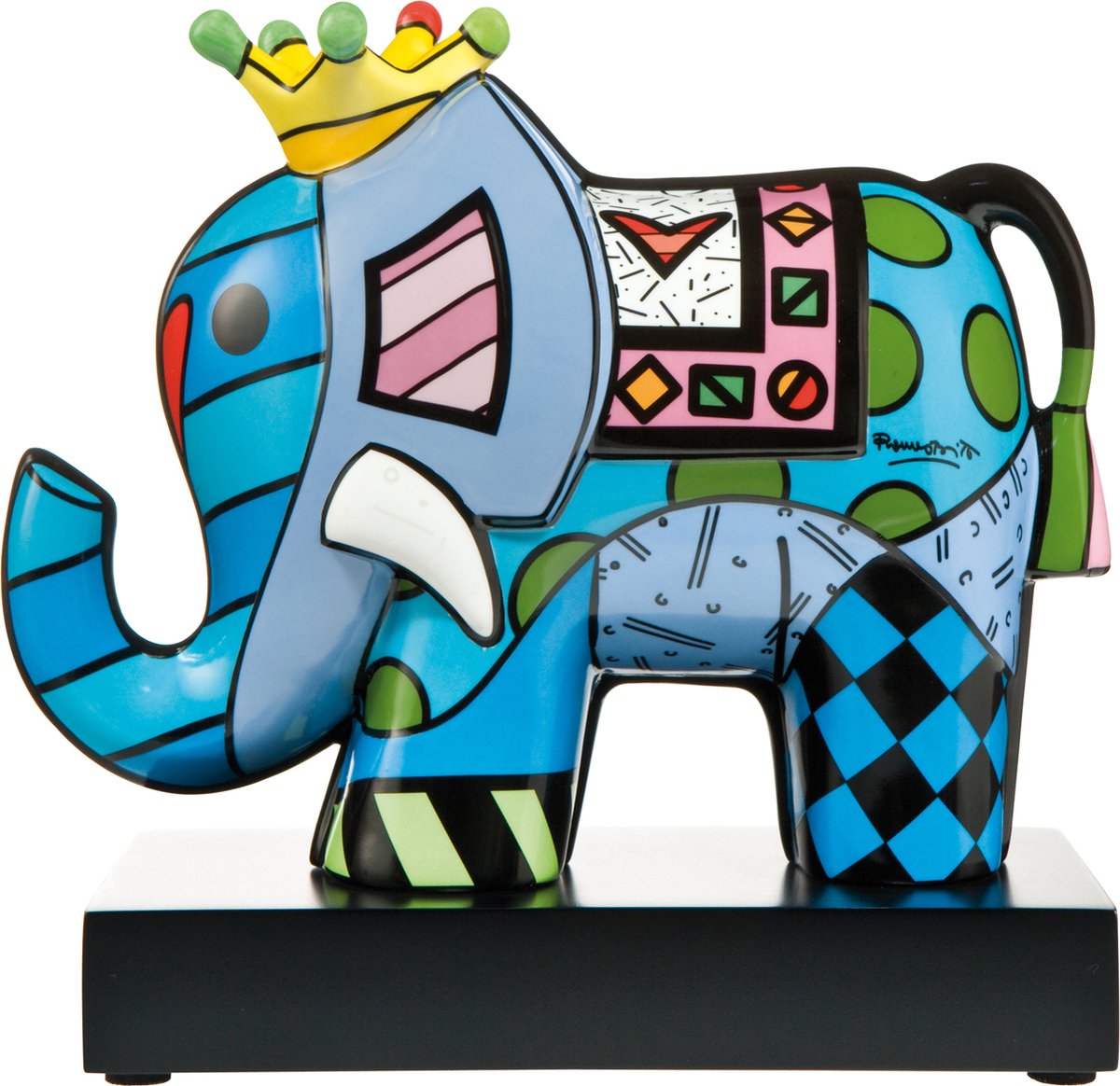 Goebel - Romero Britto | Decoratief beeld / figuur Great India 3 | Porselein - Pop Art - 18cm