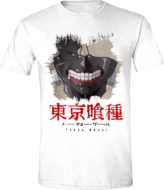 Tokyo Ghoul - Scraped Mask - T-Shirt Wit - Maat XXL