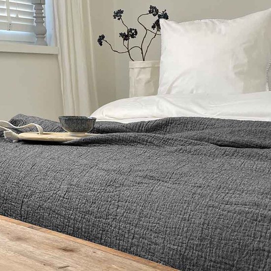 Multifunctioneel Sprei in Crèmekleur - Visgraatpatroon 230 x 260 cm