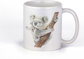 Mok bedrukt met afbeelding Koala met jong | Koalabeer in boom op tak | cadeaumok voor dierenvriend | voor hem | beker voor haar | dierenmok