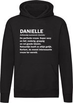 Danielle Sweater | jarig | Verjaardagkado | verjaardag kado | Cadeau | Unisex | Trui | Hoodie | Capuchon | Zwart