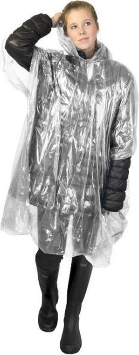 10 Stuks Wegwerp Regenponcho - Regen Beschermer - Rain Poncho