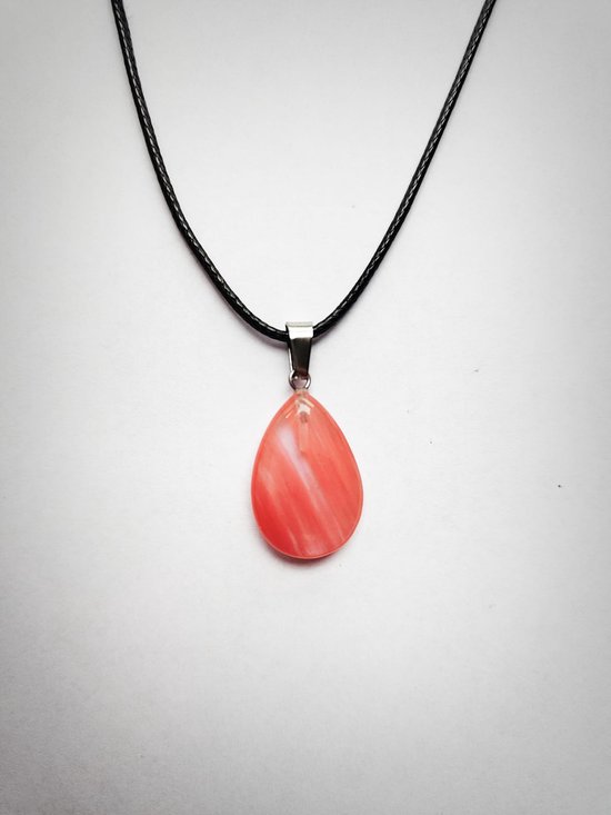 Xiguaho druppel - natuursteen - Xiguaho - valentijn cadeautje voor haar - valentijn - ketting - hanger - natuursteen - wicca