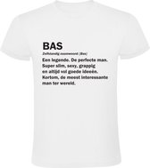 Bas Heren t-shirt | jarig | verjaardag kado | verjaardagkado | grappig | cadeau | Wit