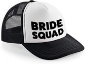 Zwart vrijgezellenfeest snapback cap/ truckers pet Bride Squad heren - Vrijgezellenfeest man artikelen/ petjes