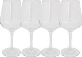 Set van 8x stuks onbreekbare kunststof camping/picknick wijnglazen voor rode wijn 380 ml - polycarbonaatglas