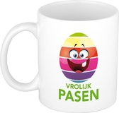 Pasen mok / beker - Vrolijk pasen smiley - 300 ml keramiek