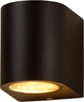 WANDLAMP Industrieel - Zwart - IP44 - 90x65x80 MM - + 1x GU10 Led lamp - Voor binnen en Buiten