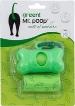 Mr. Poop GREEN! Poepzakhouder + 2 Poepzakrolletjes GROEN - Maat 1