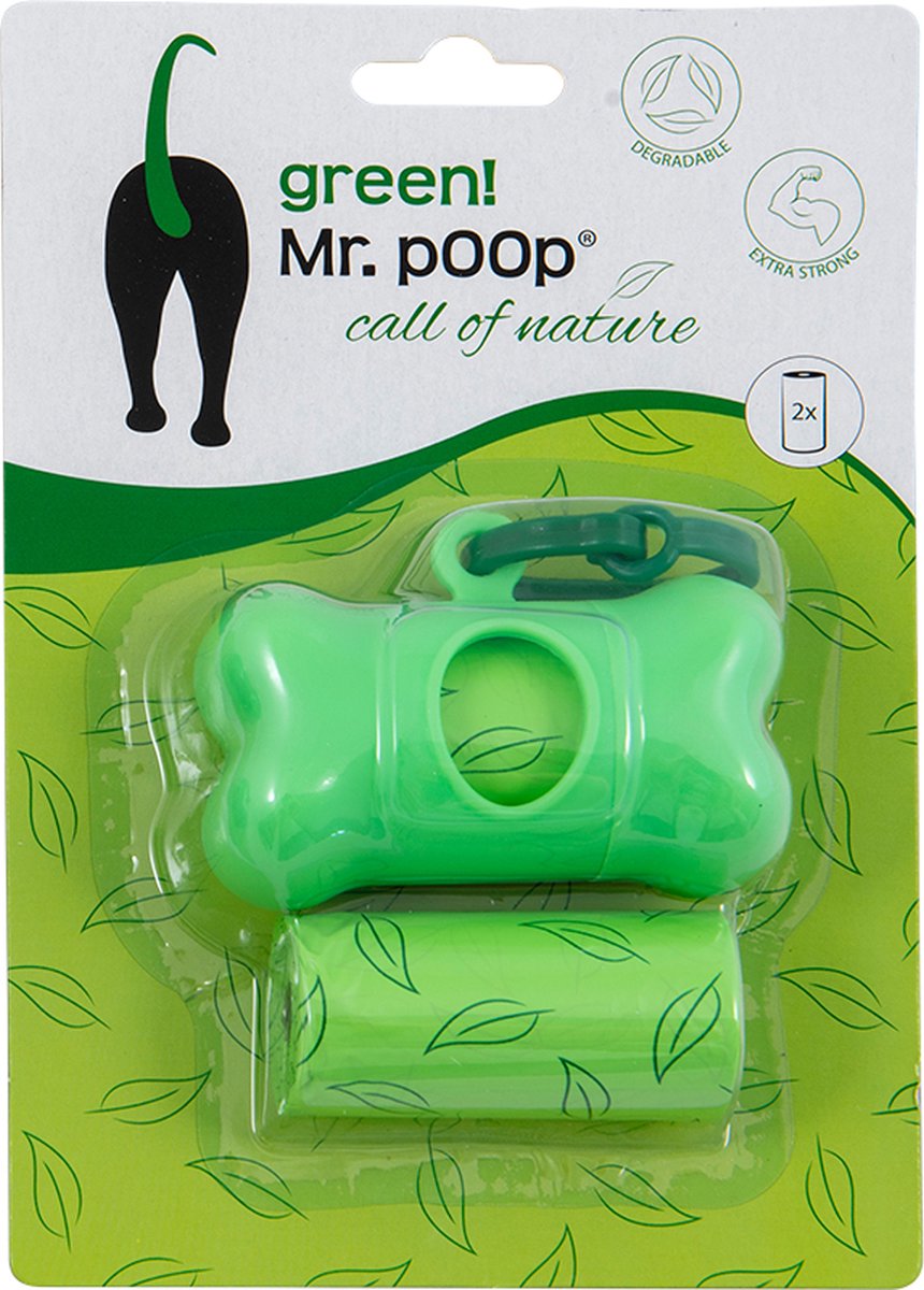 Mr. Poop GREEN! Poepzakhouder