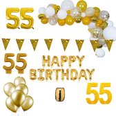 55 jaar Verjaardag Versiering Pakket Goud XL