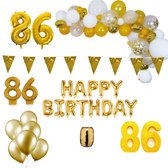 86 jaar Verjaardag Versiering Pakket Goud XL