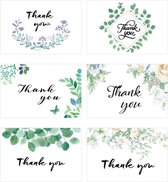 Bedankkaarten - Thank you - Kaart met envelop - Wenskaarten - 10x15cm - 6 Stuks