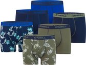 6-Pack - O'Neill - Heren Boxershorts - Maat M - Floral - Effen - Leaf