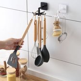 Keuken - Rek - 6 - Haken - Muur - Ophang haak - 360 Graden