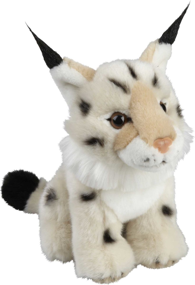 Ravensden Pluche knuffel dieren - Lynx - 18 cm - wilde bos dieren thema knuffel
