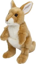 Pluche Kangoeroe knuffel van 27 cm - Dieren speelgoed knuffels cadeau - Knuffeldieren/beesten