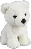Pluche witte ijsbeer knuffel 18 cm - Ijsberen pooldieren knuffels - Speelgoed voor kinderen