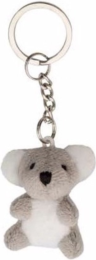 Cornelissen Pluche Koala knuffel dier - sleutelhanger - grijs - 10 cm - kleine knuffels bestellen voor € 6.99 bij het