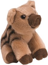 Pluche kleine Wild zwijn jong knuffel van 13 cm - Dieren speelgoed knuffels cadeau - Knuffeldieren