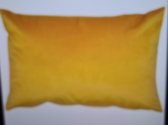 Malini Luxe Mustard Cushion Rectangle - Sierkussen - Kussen - 30x45cm - Rechthoek - Geel - Met Rits