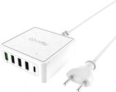 oplader Powerstation 5x USB 60A 9,5 x 7 cm wit