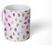 Mok - Valentijn cadeautje voor haar - Regenboog - Hart - Patroon - Mokken - 350 ML - Beker - Uitdeelcadeautjes